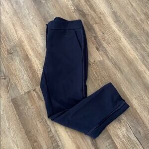Navy Marisa Cropped Ankle Pencil Tuxedo Trousers